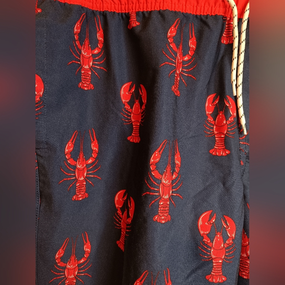 XL Goodfellow Lobster Crawfish Swimming Shorts Trunks Beach Travel Pool Vacation